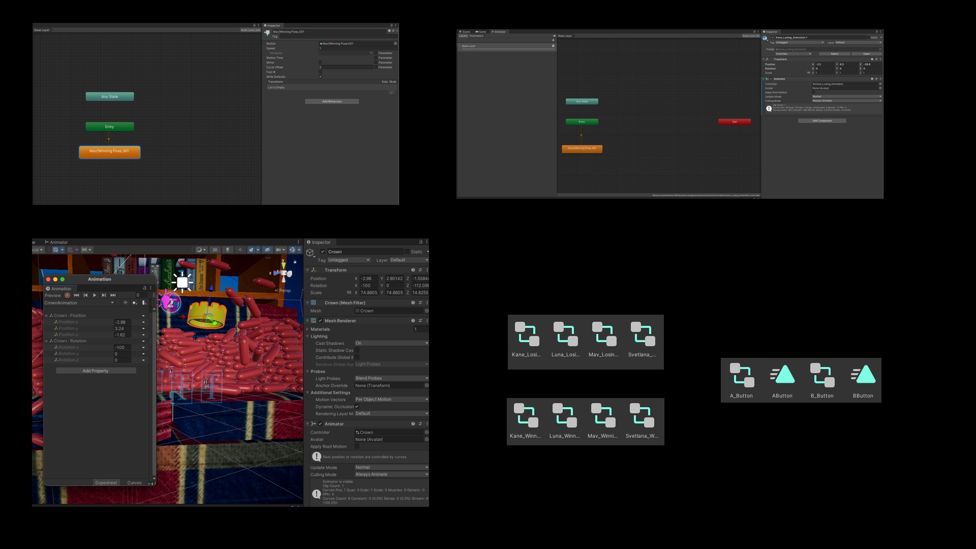 Animator state machine for HUD feedback